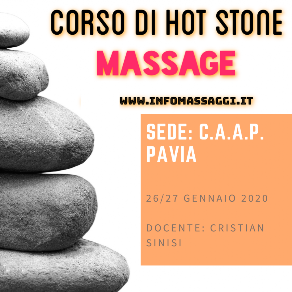 corso di hot stone massage con Cristian Sinisi 26-27 gennaio 2020